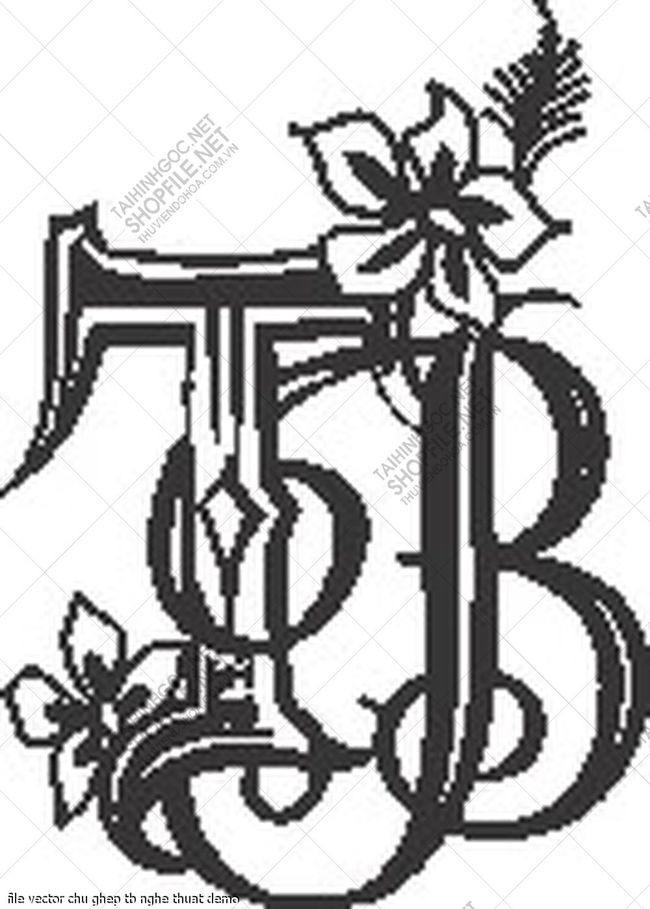 file vector chu ghep tb nghe thuat 
